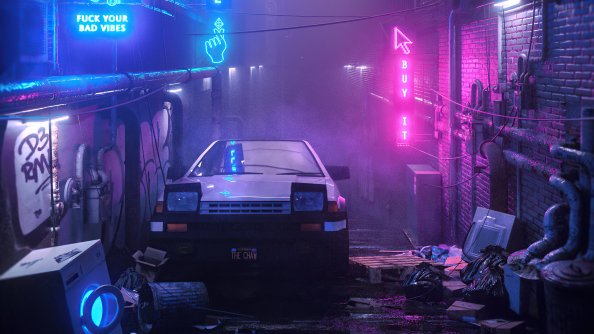 Neon Night Pop Up Headlights 5k