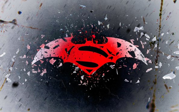 Batman Superman Logo Art 4k