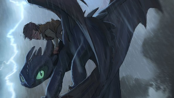 Hiccup And Toothless Digital Art