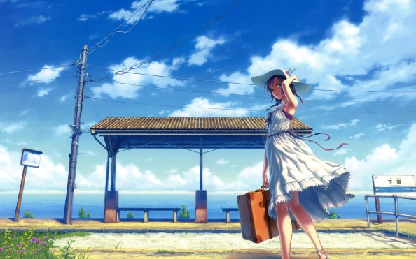 Anime Girl On Vacation