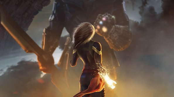 Thanos Vs Captain Marvel