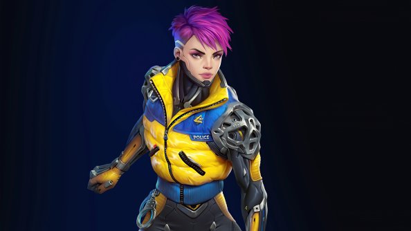 Cyberpunk Cop Girl 8k