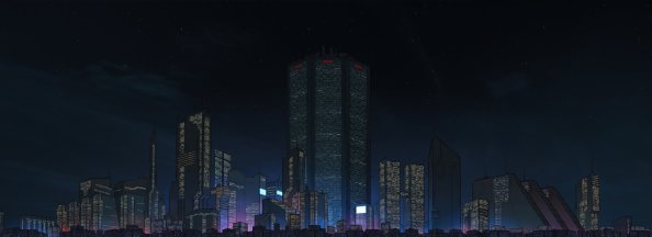 Cyberpunk City Buildings 5k