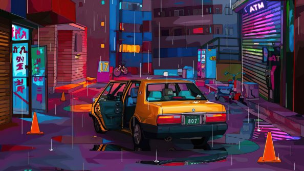 Cyber City Crypto Art 5k