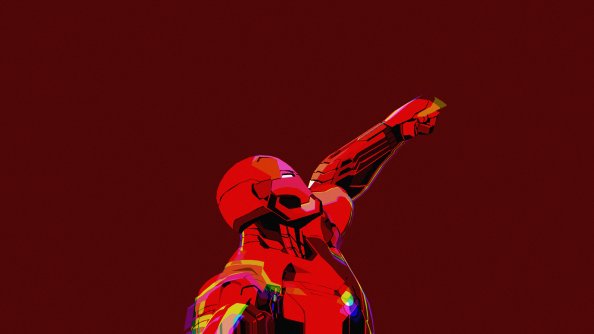 Iron Man Clean Minimal Art 4k