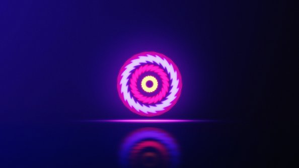 Neon Sphere Abstract 4k