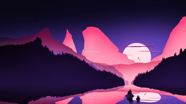 Retro Landscape 4k