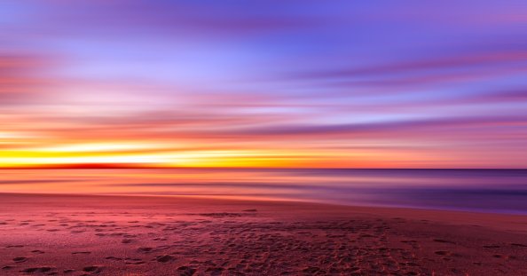 Sea Clouds Sunset Horizon
