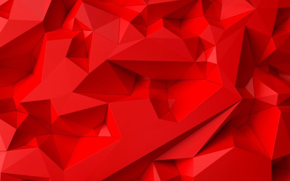 Bright Red Shapes Abstract 5k