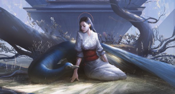 Chilling With Her Peacock 5k