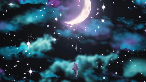 Astronaut Climbing To The Moon