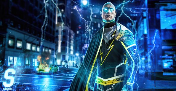Black Adam The Rock Comic Art 4k