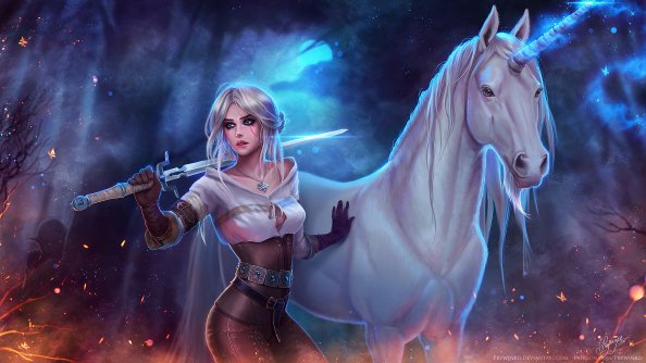 Ciri With Horse Art