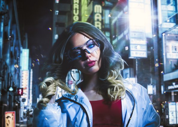 Cyberpunk Girl Blonde 4k