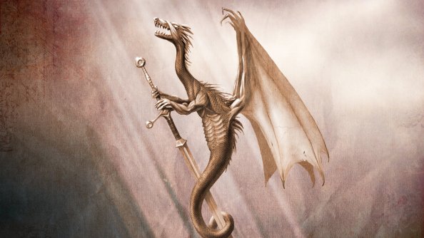 Dragon With Sword 4k