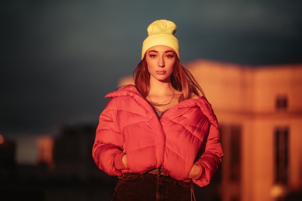 Girl Hands In Pockets Jacket 4k