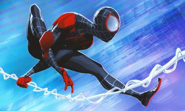 Miles Morales Jumping 4k Artwork