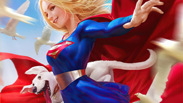 Supergirl Happy 4k