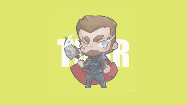 Thor Minimal Chibbi 4k