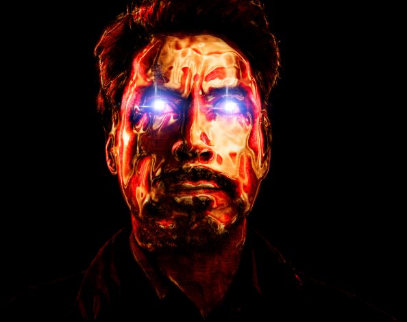 Robert Downery JR As Tony Stark Art