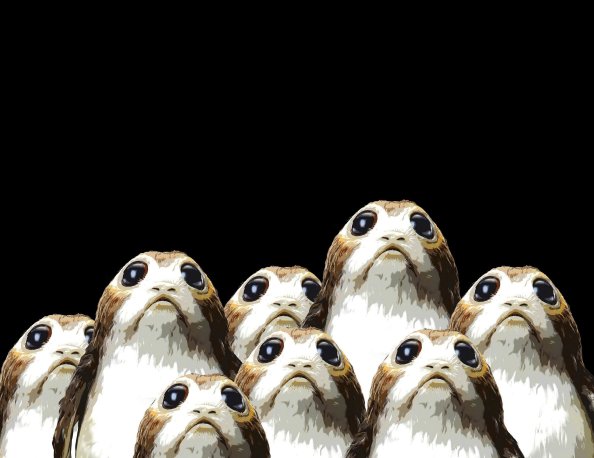 Porgs Star Wars The Last Jedi Poster