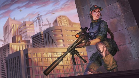 Girl With Big Gun Artwork