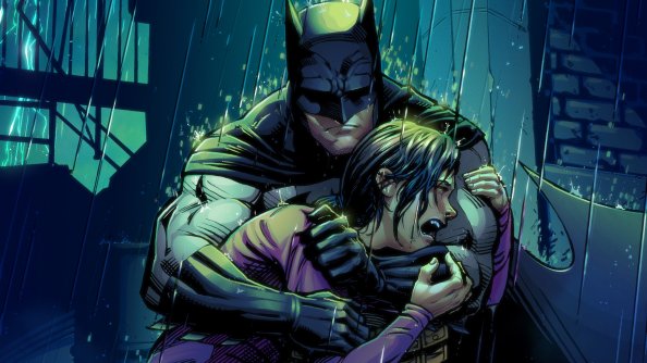 Robin Crying In Batman Arms