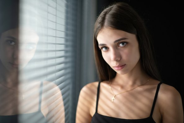 Girl Depth Eyes Closeup 8k