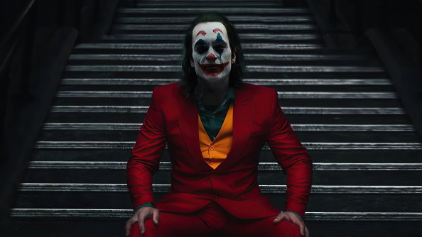 Joker Sitting On Stairs 4k