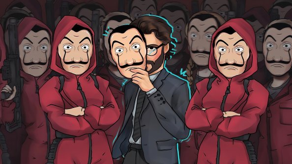 Money Heist Team Illustration