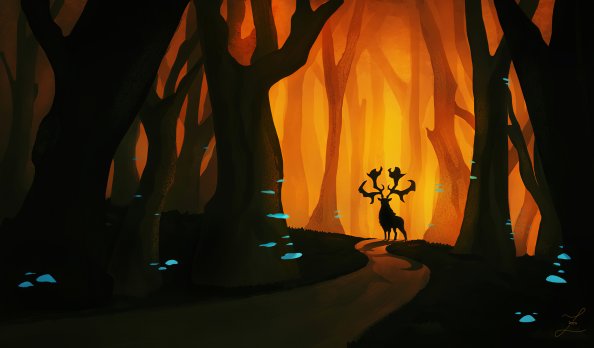 Forest God Reindeer 4k