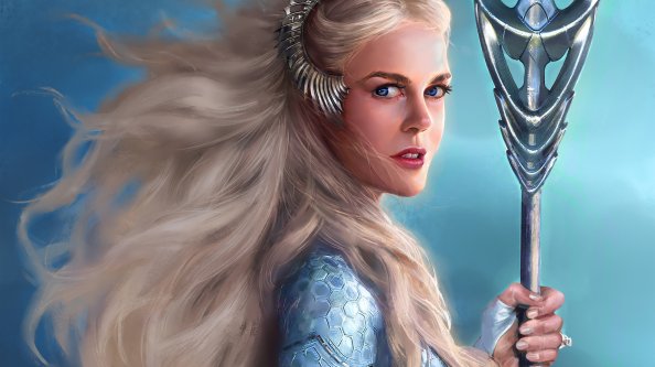Queen Atlanna As Nicole Kidman In Aquaman Art