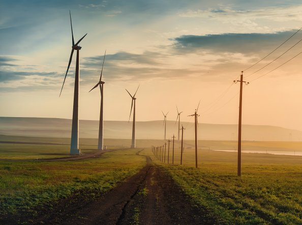 Dawn Over Wind Farm 5k