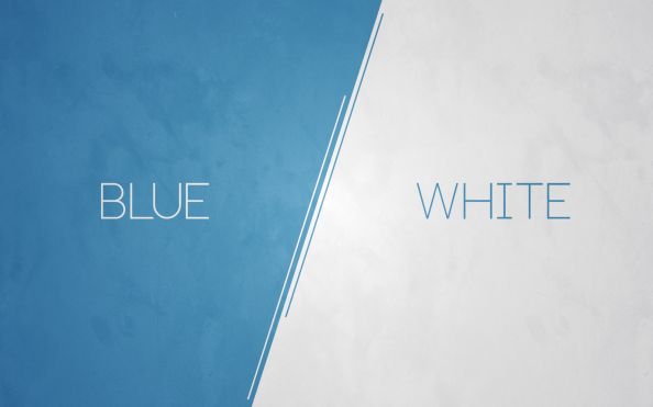Blue vs white