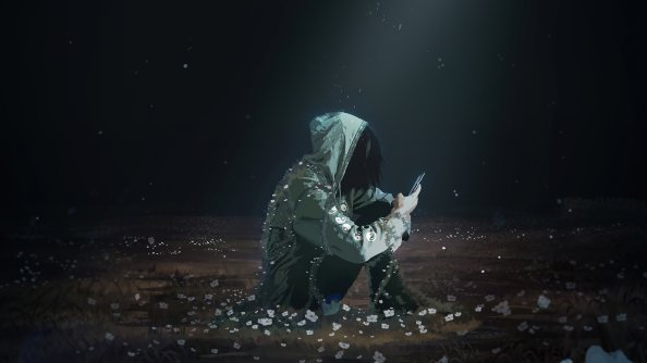 Feeling Alone Using Phone 4k