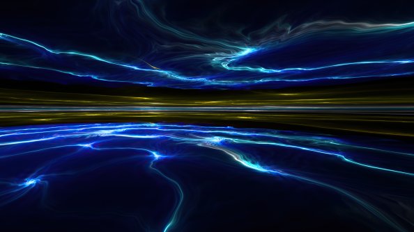 Glowing Sky And Water