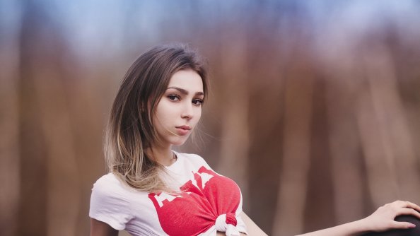 Gorgeous Girl Blonde Hair Looking At Viewer 4k