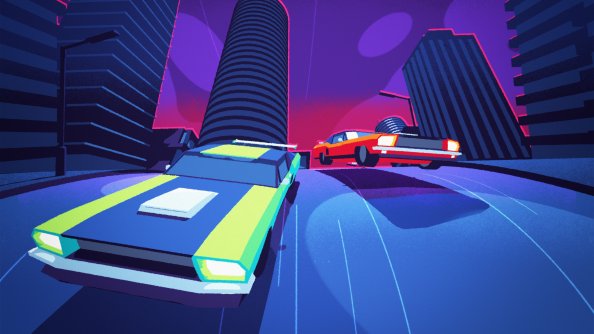 Vintage Car Chase Art