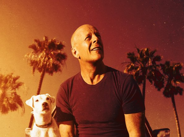 Bruce Willis With Dog In Once Upon A Time In Venice 4k