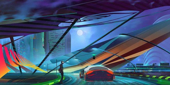 Cyberpunk Wave Car