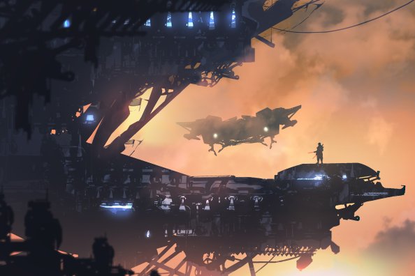 Scifi Space Warrior Digital Art Futurist