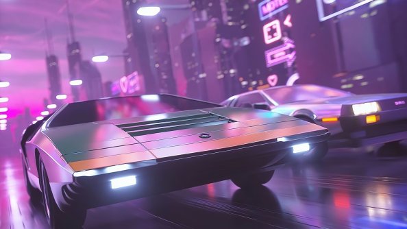 Delorean Retro Viper Car 4k