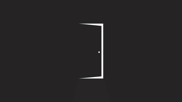 Door Minimal Dark 4k