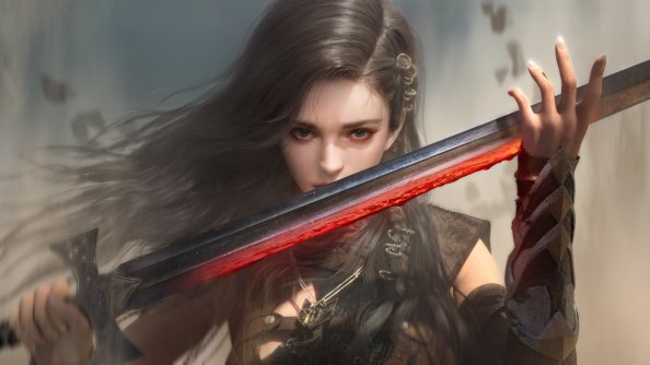 Female Warrior Fantasy With Sword
