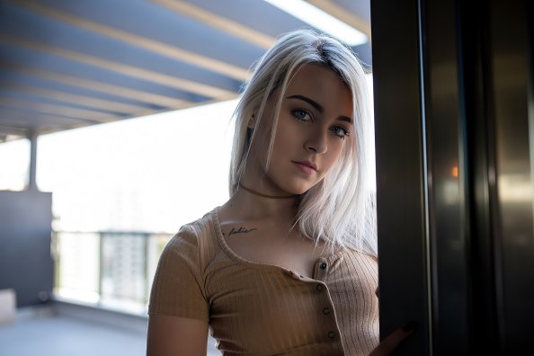White Hair Girl 4k