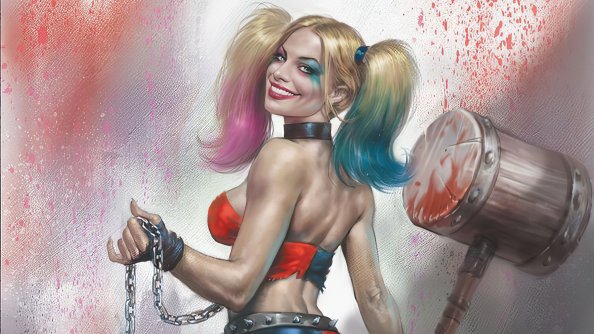 Harley Quinn Smiling Artwork
