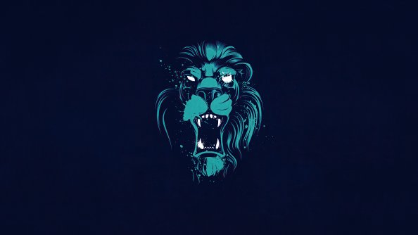 Lion Opening Mouth Illustration 4k