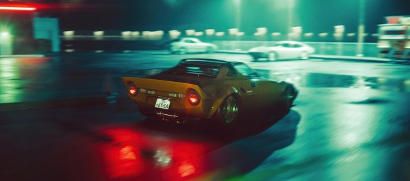 Mazda Rx7 Modified Car On Street 5k