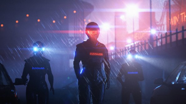 Scifi Robot Police 4k