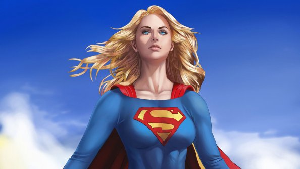 Supergirl Flying Above